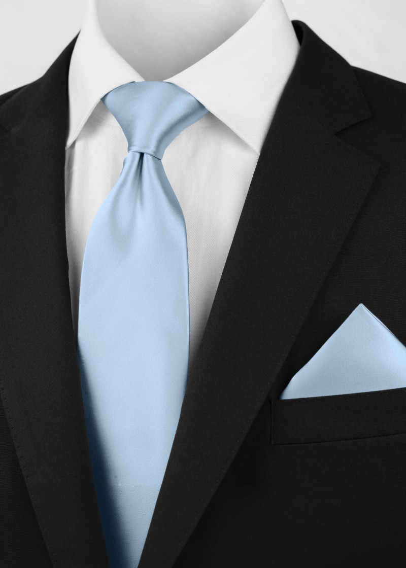 Set cravatta business e sciarpa cavalier - Azzurro