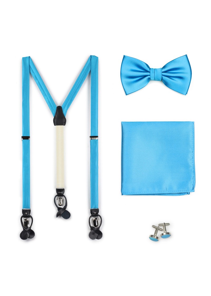 Set: bretelle, papillon, fazzoletto da taschino e