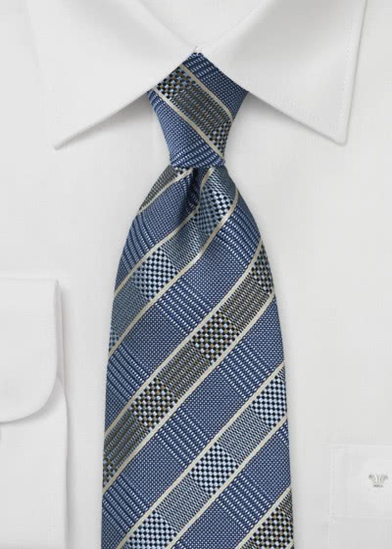 Cravatta blu quadri
