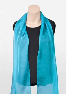 Sciarpa Chiffon blu turchese