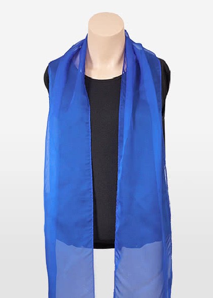 Sciarpa di chiffon aus dem gleichen Stoff und Farbe