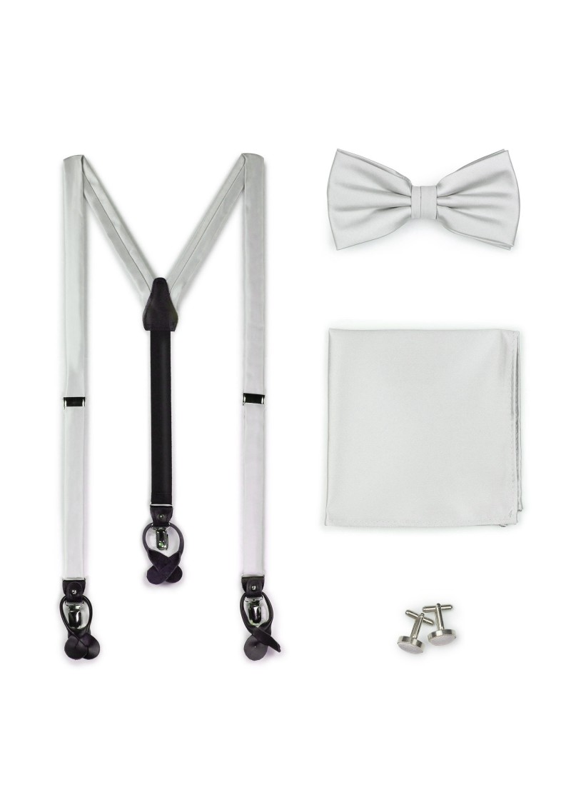 Set: bretelle, papillon, sciarpa da cavaliere e