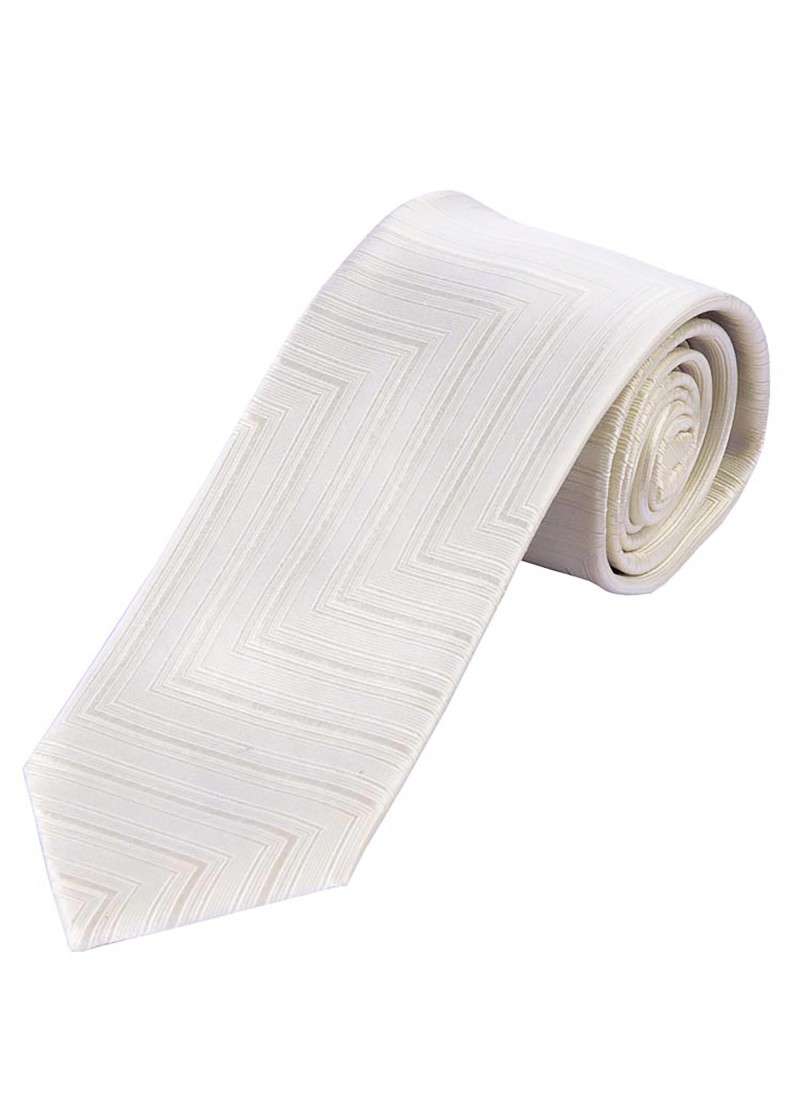 Cravatta XXL con struttura decorativa color crema