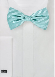 Fliege Streifendessin aqua Ton in Ton