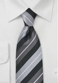 Cravatta XXL righe grigio