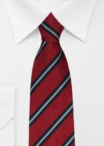 Cravatta club rosso righe blu