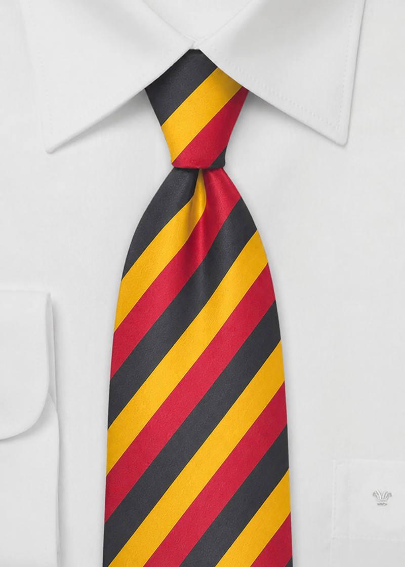 Cravatta XXL con motivo "Belgio" nei colori nero,