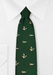 Cravatta Duck Design Verde bottiglia