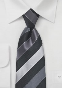 Cravatta XXL grigio righe
