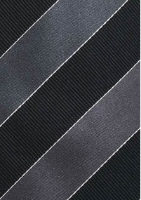 XXL-Krawatte Business-Streifenmuster silber