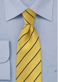 Cravatta giallo oro righe