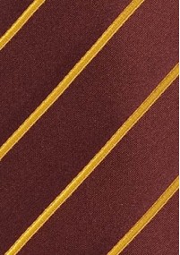 Krawatte Business-Streifen rotbraun gelb