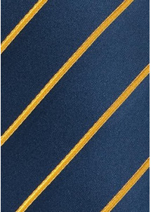 Businesskrawatte Business-Streifen gelb marineblau