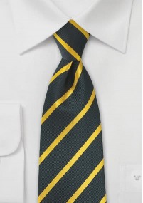 Cravatta nera righe gialle