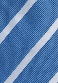 Krawatte Streifenmuster stahlblau weiß