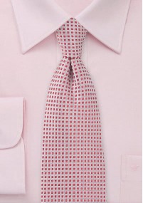 Cravatta quadri grigio rosso