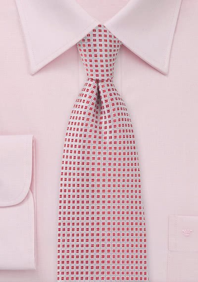 Cravatta quadri grigio rosso