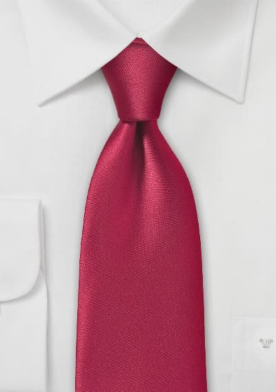 Cravatta rosso ciliegia microfibra