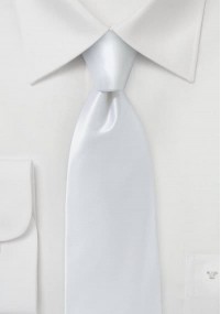Krawatte italienische Seide weiß unifarben