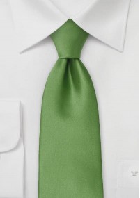 Einfarbige Mikrofaser-Krawatte mit Clip grün