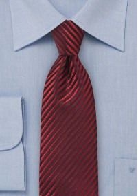 Cravatta righe rosso rubino