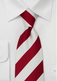 Cravatta XXL righe rosse bianche