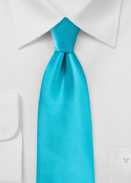 Auffallende Krawatte aqua Poly-Faser