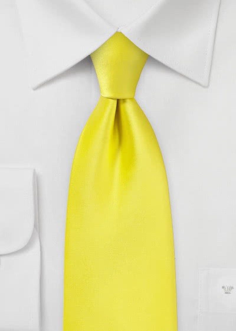 Cravatta elegante in fibra sintetica giallo oro