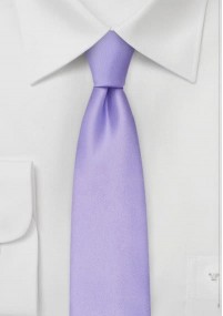 Markante schmale Krawatte flieder Kunstfaser
