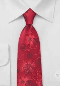 XXL cravatta rosa decoro rosso ciliegia