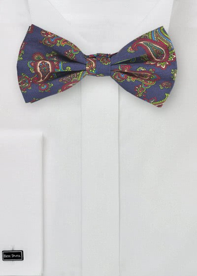 Papillon paisley seta