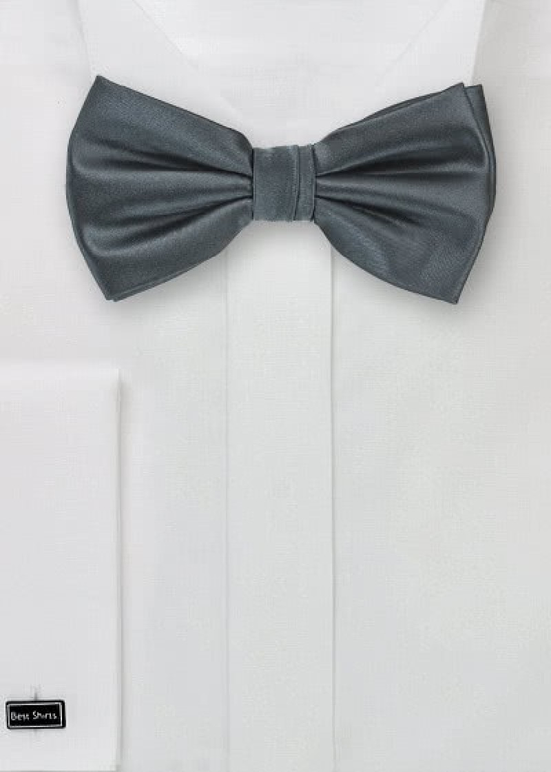 Papillon da uomo in microfibra grigio scuro
