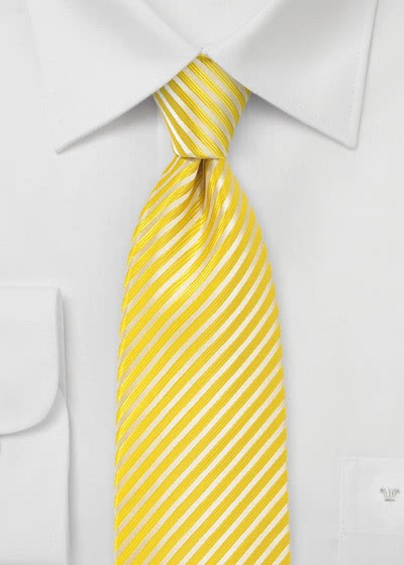 Cravatta giallo oro righe