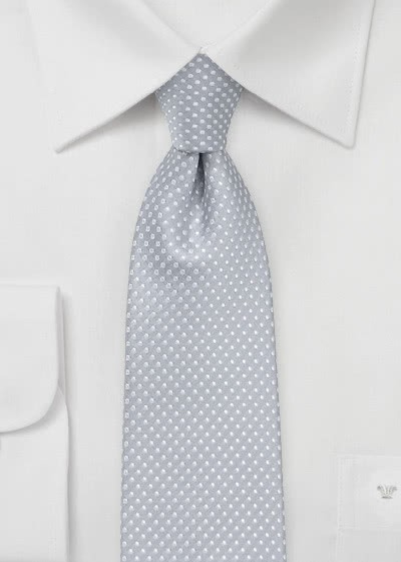 Cravatta puntini grigio bianco