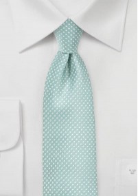 Cravatta verde-grigio puntini bianchi