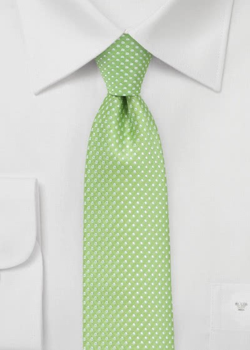 Cravatta verde puntini bianchi