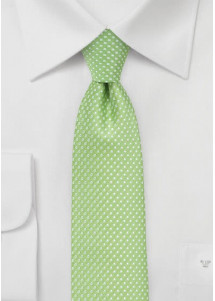 Cravatta verde puntini bianchi
