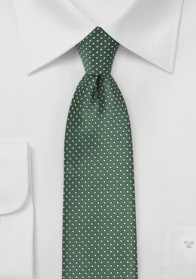 Cravatta verde puntini bianco