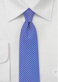 Cravatta blu puntini bianco