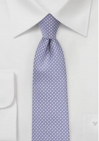 Cravatta puntini lilla bianchi