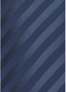 Kravatte Streifen navyblau Ton in Ton