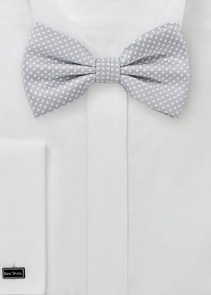 Papillon argento pois