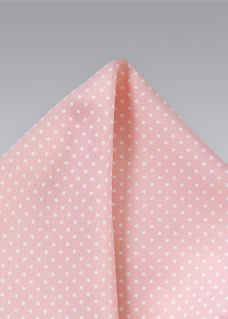 Fazzoletto taschino rosa pois