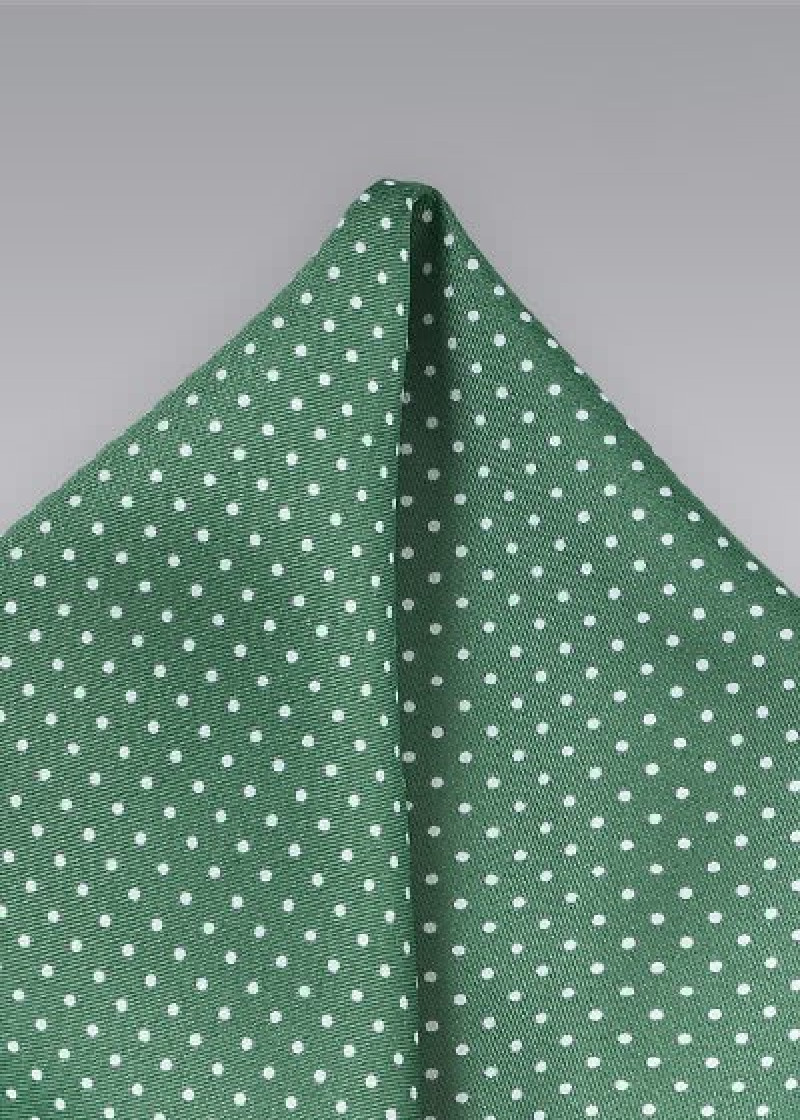 Fazzoletto taschino verde pois