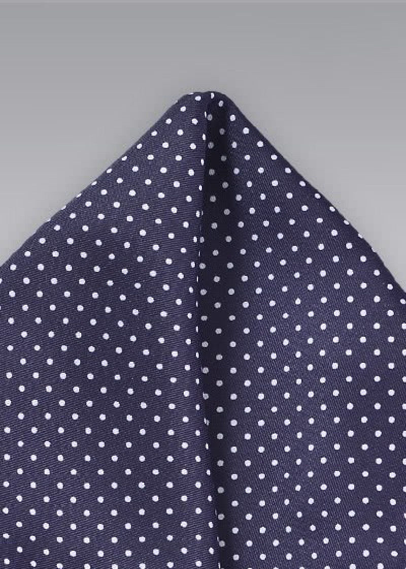 Fazzoletto taschino viola pois