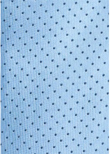 Kravatte schmal Punkt-Pattern hellblau navy