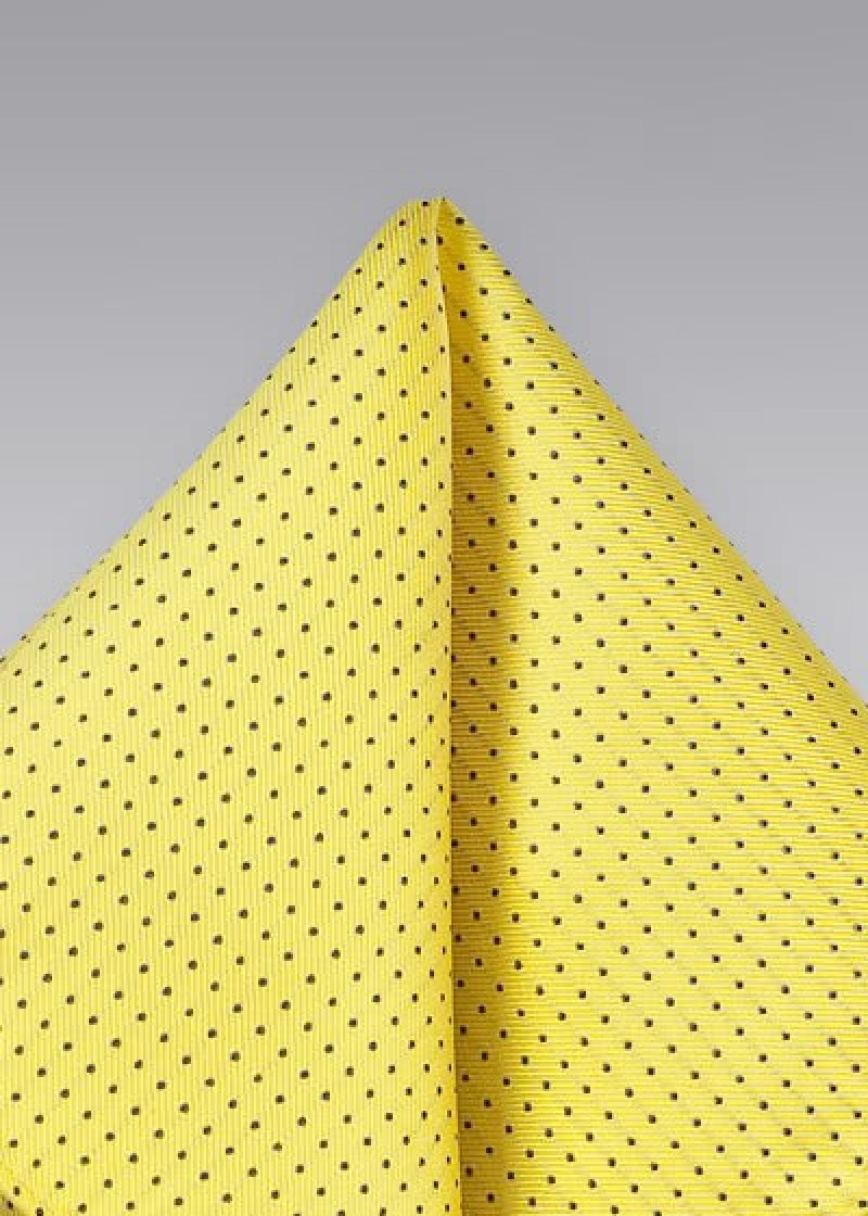 Fazzoletto taschino giallo pois