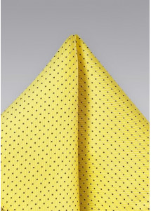 Fazzoletto taschino giallo pois