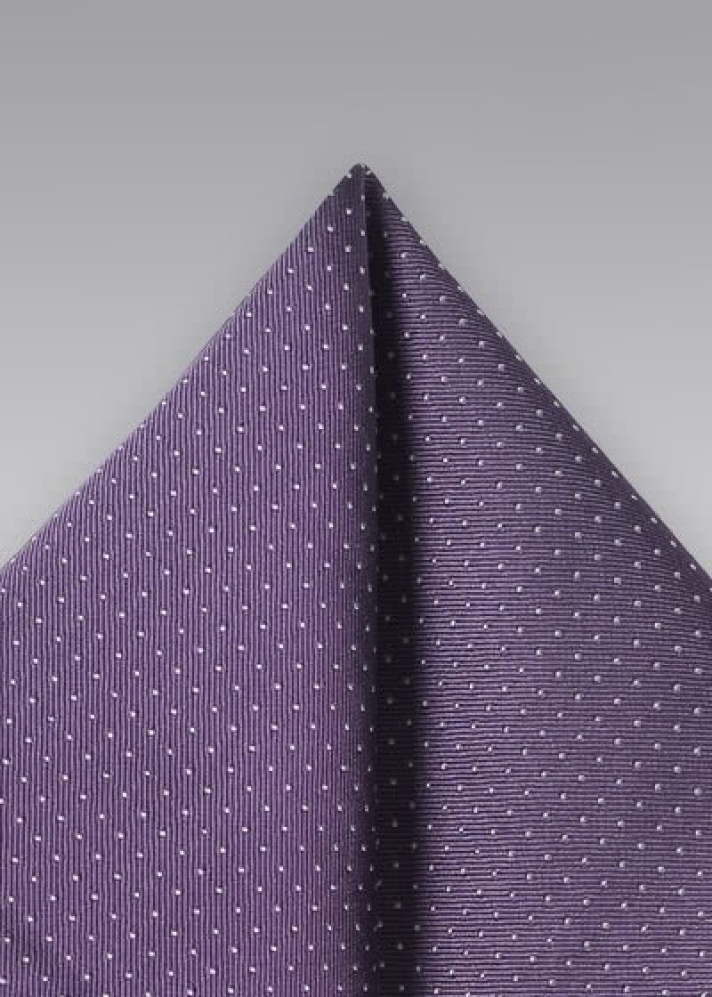 Fazzoletto taschino lilla pois