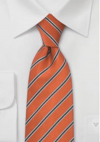 Cravatta XXL righe arancione